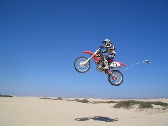 Mike reach'n for the stars on Johnny's bike